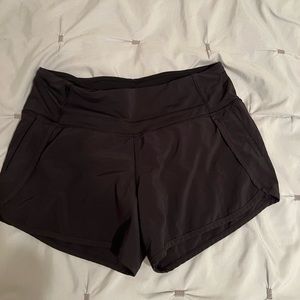 Black 4 inch Lululemon shorts size 4!